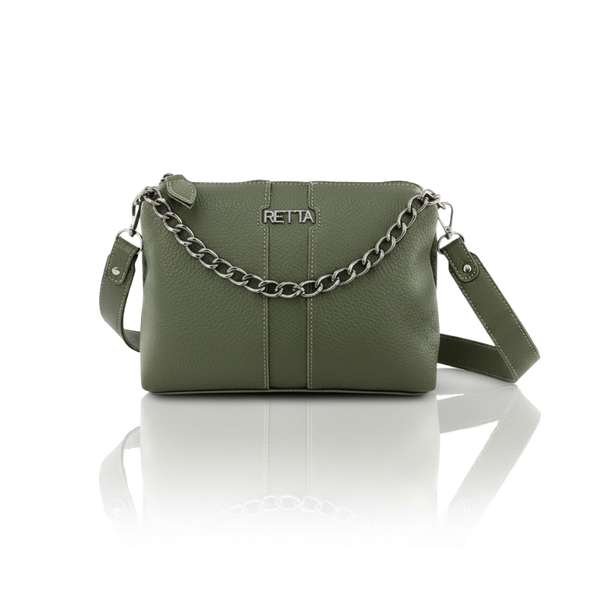 Bolsa Transversal Retta | Corrente Grafite & Alça Dupla Premium