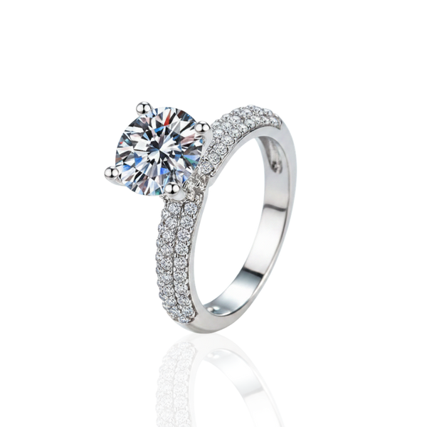 Anel Stellaire | Moissanite 2 Quilates e Prata 925