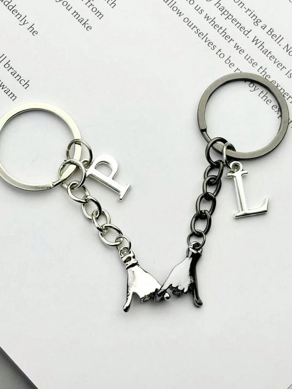 Kit Chaveiros Personalizados de Casal com Iniciais Personalizadas - Joia