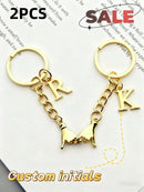 Kit Chaveiros Personalizados de Casal com Iniciais Personalizadas - Joia