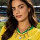 Colar e Pulseira do Brasil com Berloques | Banhada a Ouro 18k
