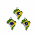 Pingente da Copa do Brasil | Banhada a Ouro, Prata 925 e Resinado