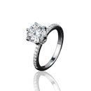 Anel Éclatante | Moissanite 2 Quilates e Prata 925