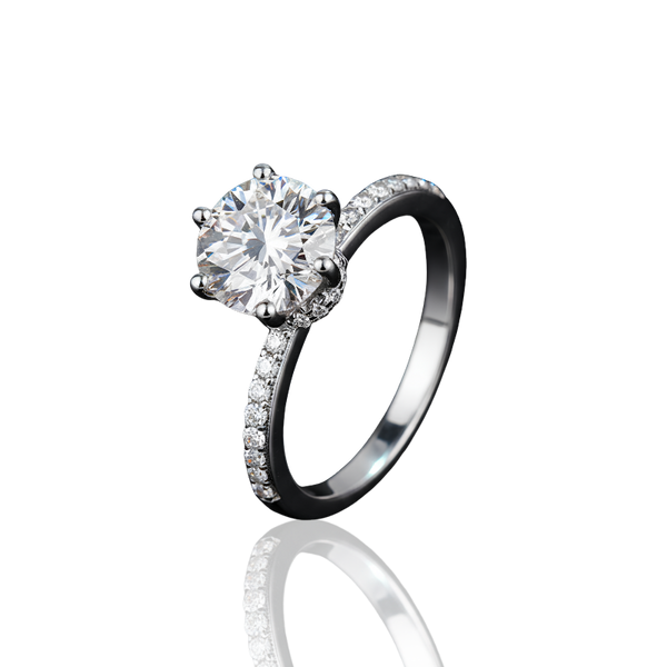 Anel Éclatante | Moissanite 2 Quilates e Prata 925