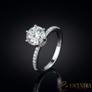 Anel Éclatante | Moissanite 2 Quilates e Prata 925