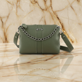 Bolsa Transversal Retta | Corrente Grafite & Alça Dupla Premium