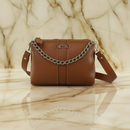 Bolsa Transversal Retta | Corrente Grafite & Alça Dupla Premium