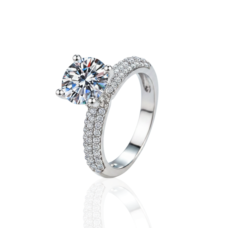Anel Stellaire | Moissanite 2 Quilates e Prata 925