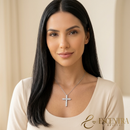 Colar Divine | Pingente de Cruz em Moissanite e Prata 925