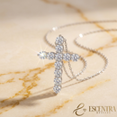 Colar Divine | Pingente de Cruz em Moissanite e Prata 925
