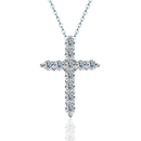 Colar Divine | Pingente de Cruz em Moissanite e Prata 925