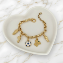 Colar e Pulseira do Brasil com Berloques | Banhada a Ouro 18k