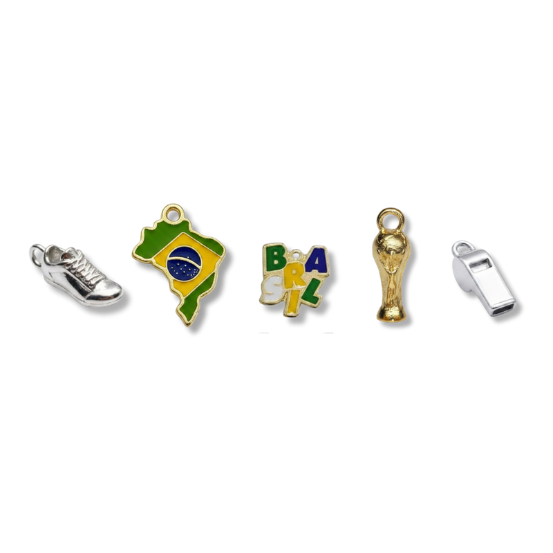 Pingente da Copa do Brasil | Banhada a Ouro, Prata 925 e Resinado