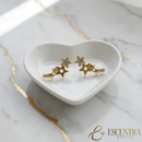 Brinco Ear Cuff Estrelas | Zircônia & Banho Ouro 18K