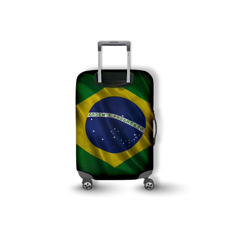 Capa de Mala para Viagem de Proteção | Bandeira do Brasil, o Hexa Vem!