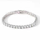 Colar Riviera|Moissanite, Prata Esterlina S925 Banhada a Ouro Branco 18k