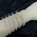 Bracelete Riviera | Moissanite, Prata S925 Banhada a Ouro Branco 18k