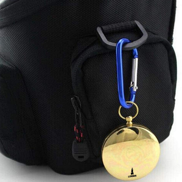 Bússola Retro Lorben | Relógio Bolso Vintage Metal Fosforescente