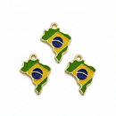 Pingente da Copa do Brasil | Banhada a Ouro, Prata 925 e Resinado