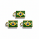 Pingente da Copa do Brasil | Banhada a Ouro, Prata 925 e Resinado