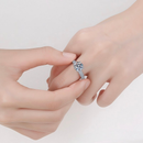 Anel de Prata 925 com Moissanites - 8mm| Com Certificado GRA