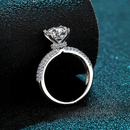 Anel de Prata 925 com Moissanites - 8mm| Com Certificado GRA