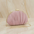 Clutch Séraphine | Cetim Luxuoso Plissado & Corrente Dourada