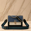 Bolsa Aurore | Alça Bordada, Fecho Dourado & Couro PU Premium